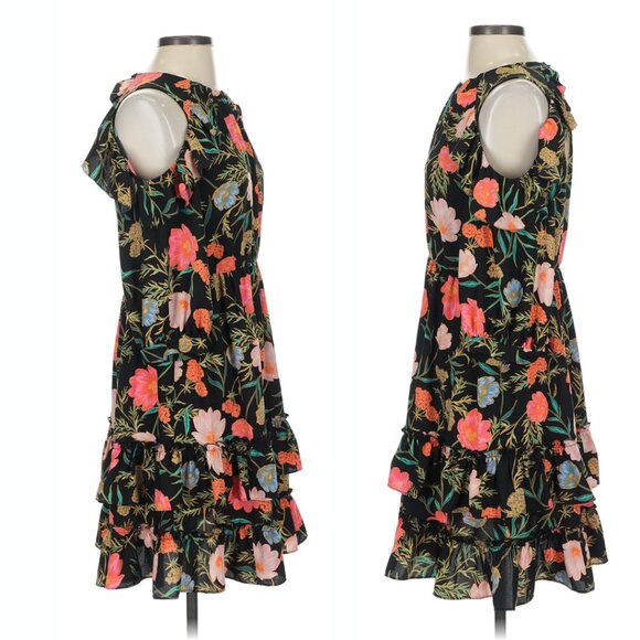 kate spade new york Blossom Cold Shoulder Ruffle Dress sz 2 - Picture 4 of 7
